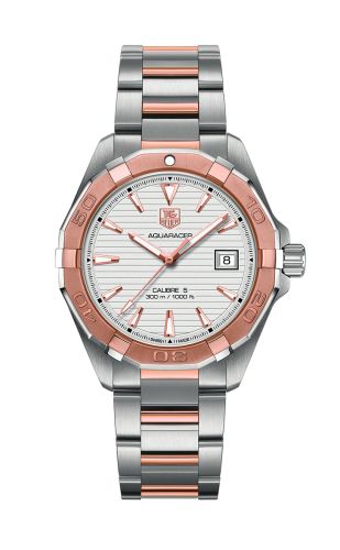 TAG Heuer Aquaracer 300M Calibre 5 40.5 Stainless Steel / Rose Gold / Silver / Bracelet